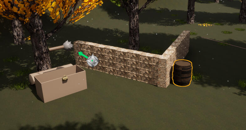 Mace with wall &amp; Barrel